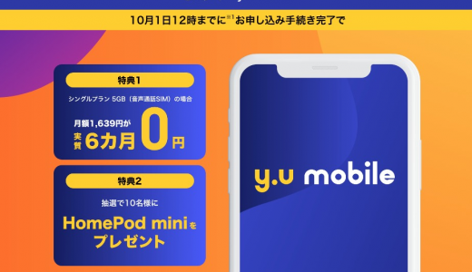 5GB1,070円という衝撃の安さ！y.u mobileがすごすぎる